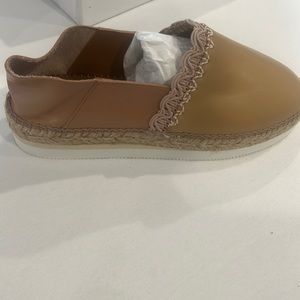Brand new see by Chloe flat espadrille sneaker tan